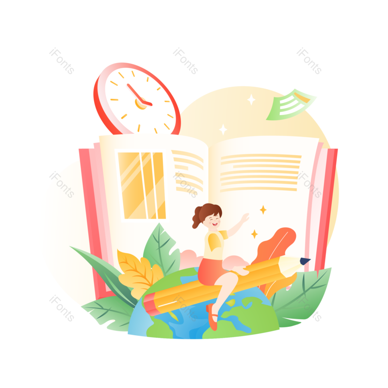 卡通图片,学习元素,校园PNG,教室免抠素材